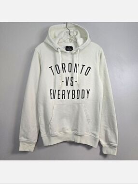 🇨🇦 Peace Collective TORONTO -VS- EVERYBODY Cream Hoodie, Size XS ~ Like New